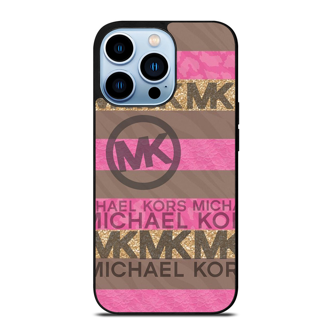 MICHAEL KORS PINK STRIP LOGO iPhone 13 Pro Max Case Cover